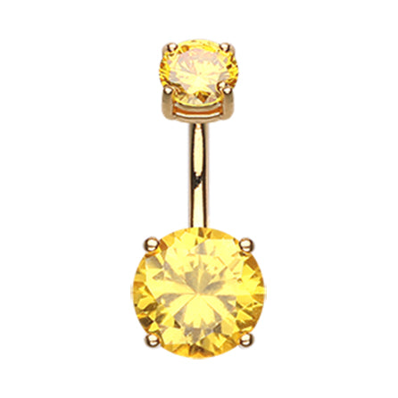 Titanium Kingdom Gem Belly Bar - Fixed (non-dangle) Belly Bar. Navel Rings Australia.