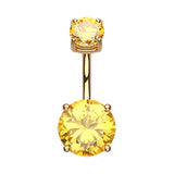Titanium Kingdom Gem Belly Bar - Fixed (non-dangle) Belly Bar. Navel Rings Australia.