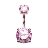 Titanium Kingdom Gem Belly Bar - Fixed (non-dangle) Belly Bar. Navel Rings Australia.