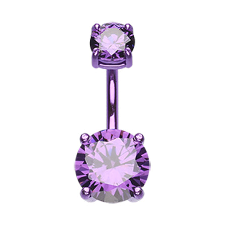 Quality Metallic Belly Ring Jewellery. MEGA 10mm Bottom Gem Belly Bar ...