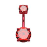Titanium Kingdom Gem Belly Bar - Fixed (non-dangle) Belly Bar. Navel Rings Australia.
