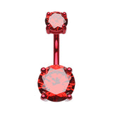 Titanium Kingdom Gem Belly Bar - Fixed (non-dangle) Belly Bar. Navel Rings Australia.