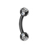 Metallic Duo Ball Royale Belly Ring - Basic Curved Barbell. Navel Rings Australia.