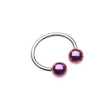Metallic Titanium Plated Circular Barbell - Circular Barbell / Horse Shoe. Navel Rings Australia.