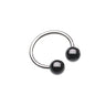 Metallic Titanium Plated Circular Barbell - Circular Barbell / Horse Shoe. Navel Rings Australia.