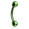 Duo Ball Navel Ring with Titanium Plating - Basic Curved Barbell. Navel Rings Australia.