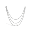 Long Triple Chain Connecting Charm by Maria Tash in White Gold