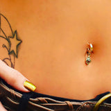 TummyToys® 925 Silver Garnet Huggy - TummyToys® Patented Clasp. Navel Rings Australia.