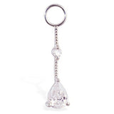 TummyToys® Cubic Zirconia Diamond Drop Swinger Charm - TummyToys® Swinger Charm. Navel Rings Australia.