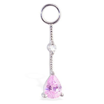 TummyToys® Cubic Zirconia Diamond Drop Swinger Charm - TummyToys® Swinger Charm. Navel Rings Australia.