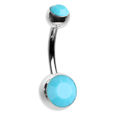 Turquoise Classique Belly Rings - Basic Curved Barbell. Navel Rings Australia.