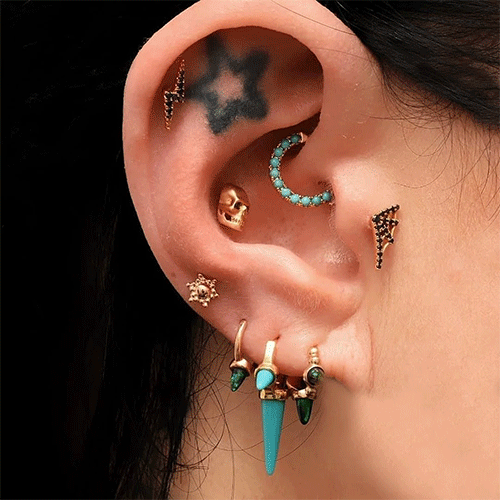 Turquoise cheap daith jewelry