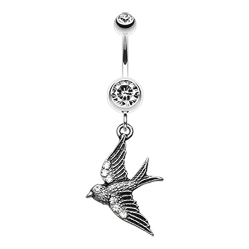 Tweet Tweet Belly Dangle - Dangling Belly Ring. Navel Rings Australia.