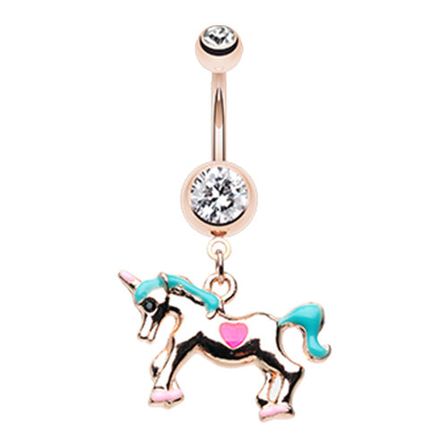 CUTEass Unicorn Belly Dangle - Dangling Belly Ring. Navel Rings Australia.