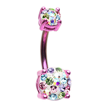 Motleys™ Unicorn Parade Belly Bar - Basic Curved Barbell. Navel Rings Australia.