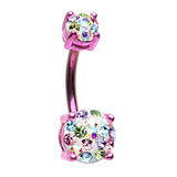 Motleys™ Unicorn Parade Belly Bar - Basic Curved Barbell. Navel Rings Australia.