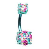 Motleys™ Unicorn Parade Belly Bar - Basic Curved Barbell. Navel Rings Australia.