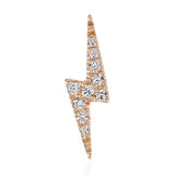 Authentic Lightning Bolt Diamond Earring by Maria Tash in 14K Rose Gold. Flat Stud. - Earring. Navel Rings Australia.