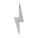 Authentic Lightning Bolt Diamond Earring by Maria Tash in 14K White Gold. Flat Stud. - Earring. Navel Rings Australia.