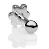 Ball Earring by Maria Tash in 14K White Gold. Flat Stud.