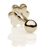 Ball Earring by Maria Tash in 14K Yellow Gold. Flat Stud.