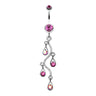 Vine Chandelier Belly Ring - Dangling Belly Ring. Navel Rings Australia.