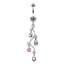 Vine Chandelier Belly Ring - Dangling Belly Ring. Navel Rings Australia.