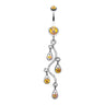 Vine Chandelier Belly Ring - Dangling Belly Ring. Navel Rings Australia.