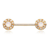 Vintage Gold Opal Nipple Ring - Nipple Ring. Navel Rings Australia.