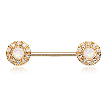 Vintage Gold Opal Nipple Ring - Nipple Ring. Navel Rings Australia.