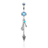 The Bhagavad Gita Warrior Belly Dangle - Dangling Belly Ring. Navel Rings Australia.