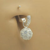 TummyToys® Cubic Zirconia Disco Ball Swinger - TummyToys® Swinger Charm. Navel Rings Australia.