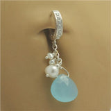 TummyToys® Caribian Pearl Navel Jewellery - TummyToys® Patented Clasp. Navel Rings Australia.