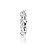 Invisible Set Marquise Diamond Eternity Ring by Maria Tash in 18K White Gold