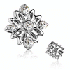 Internally Threaded Filigree Flower Replacement Ball in 14k White Gold