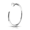 Hoop Nose Ring in 14K White Gold