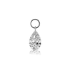 Pear Floating Diamond Charm by Maria Tash in White Gold.
