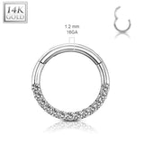 Motley™ Septum & Daith Hoop in 14K White Gold - Septum. Navel Rings Australia.