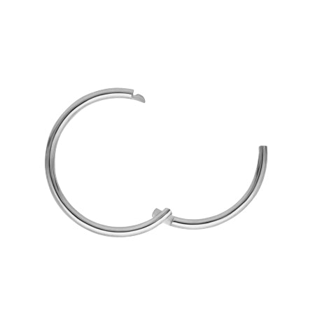 Plain Hoop by Maria Tash in White Gold - Earring. Navel Rings Australia.