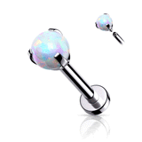 Mystic Opal Internally Threaded Body Jewellery. Labret, Monroe, Tragus and Cartilage Earrings.