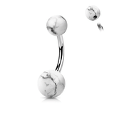 Natural Stone Belly Button Bars