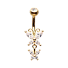 Dúo Flutter Belly Button Ring with Gold Plating