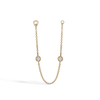 Long Double Scallop Set Diamond Chain Connecting Charm by Maria Tash in Yellow Gold
