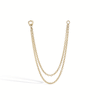 Long Double Chain Connecting Charm by Maria Tash in Yellow Gold