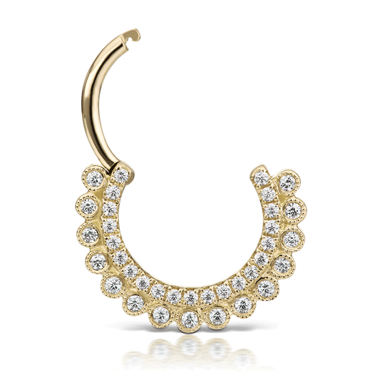 Cubic Zirconia Apsara Clicker by Maria Tash in Yellow Gold