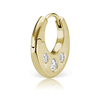 Diamond Crescent Reversible Clicker Ring by Maria Tash in Yellow Gold