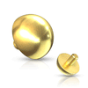 Internally Threaded Dome Replacement Ball in 14k Yellow Gold