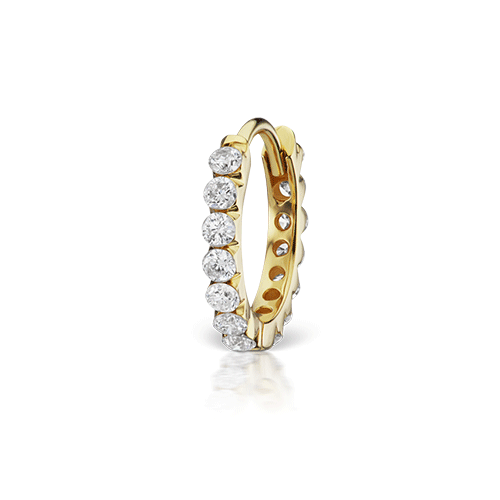 Invisible Set Diamond Eternity Clicker by Maria Tash in 18k Yellow Gold