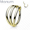 Halo Hoop Earrings in Gold Titanium. Tragus and Cartilage Jewellery.
