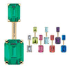 14K Yellow Gold Emerald Cut Belly Rings
